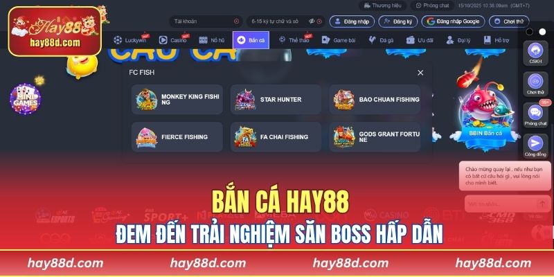 Bắn Cá HAY88 đem đến trải nghiệm săn boss hấp dẫn 
