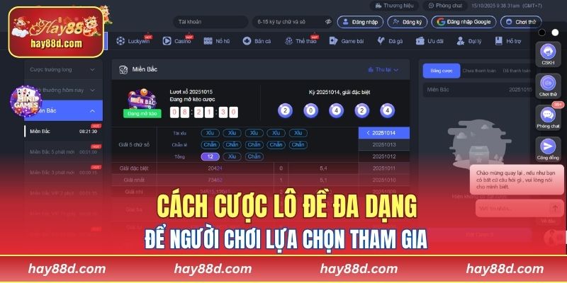 Cách cược lô đề đa dạng để người chơi lựa chọn tham gia
