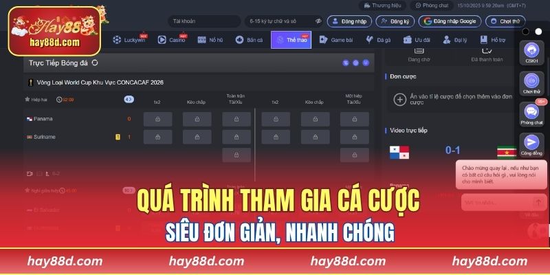 Hệ thống kèo đa dạng để người chơi lựa chọn vào tiền 