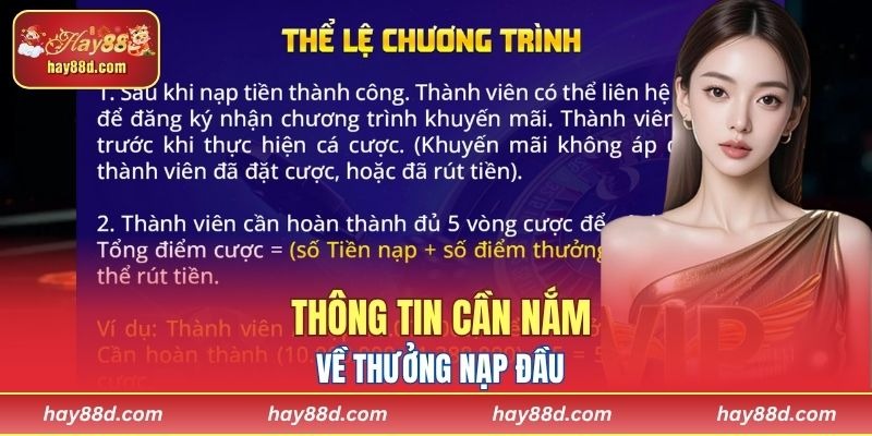 Thông tin cần nắm về thưởng nạp đầu