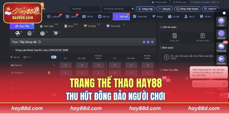 Trang Thể Thao HAY88 thu hút đông đảo người chơi 